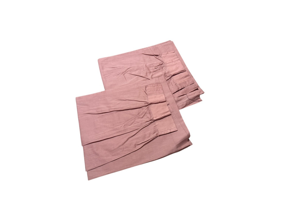 Pair of Vintage Springmaid Pinch Pleat Curtains Drapes Pink Rose Mauve 2 Panels